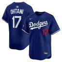 ☆ ナイキ NIKE ドジャース 大谷翔平 ユニフォーム リミテッドジャージ オルトネイト2 ブルー ネーム入り 胸番号 名前入り 背番号入り 17 MLB T...