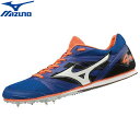 (☆)80 ミズノ MIZUNO シューズ ジオスプラッシュ 7 ユニセックス NEW 中・長距離スパイク ブルー×ホワイト×オレンジ U1GA1914