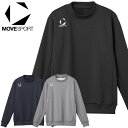 デサント ムーブスポーツ スウェット シャツ 長袖 ワンポイント 吸汗速乾 ストレッチ シンプル スポーツカジュアル 運動 チーム 移動 トレーニング 部活 ST5SSWT1M ブラック ネイビー グレー杢 送料無料(4)