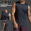 ☆2XU ツータイムズユー モーションTank メンズ タンクトップ ノースリーブ 袖無し トップス トレーニング 吸湿速乾 MR7187A IDK/BLK ブラック あす楽 送料無料