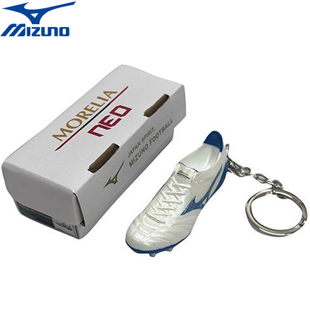 ☆ ミズノ サッカー モレリアネオIV キーチェーン アクセサリー プレゼント コレクション 贈り物 ギフト ミニチュア P1GZ2480 25 ホワイト×サッ...