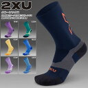 ☆ネコポス 2XU ツータイムズユー ソックス 靴下 ヴェクターライトクッション クルーソックス ベクター 足底筋膜 アーチ サポート 通気性 血液循環 ランニ...