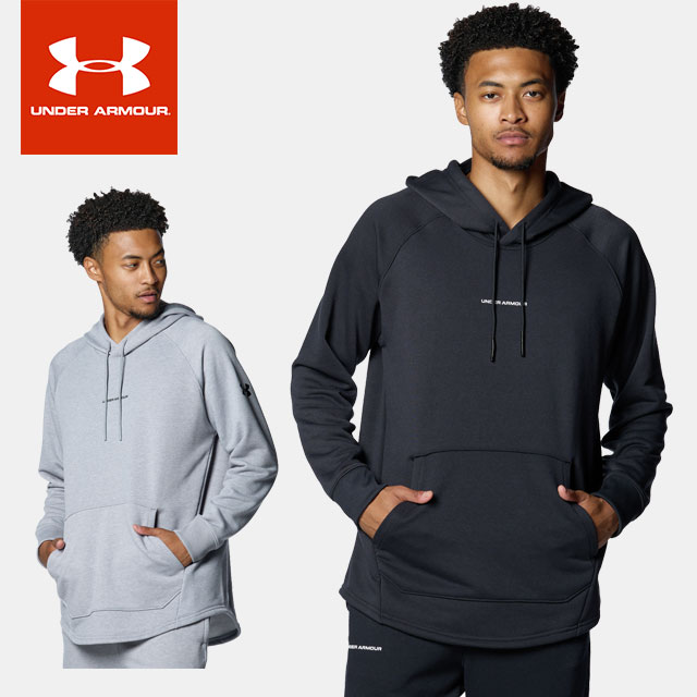 ☆アンダーアーマー メンズ パーカー 長袖 フード付 UA ロングショット スウェット フーディー ルーズ ..