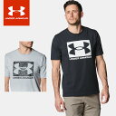 ☆ネコポス アンダーアーマー メンズ Tシャツ 半袖 丸首 ビックロゴ UA ABCカモ ボックスドロゴ ショートスリーブ シャツ ルーズ チャージドコットン ...