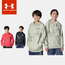 ☆アンダーアーマー ジュニア パーカー プルオーバー 長袖 フード付 UA テック テリー スーパー ビッグロゴ フーディー ルーズ 吸汗速乾 カンガルーポケット 軽量 肌触り 快適 防寒 クラブ 部活 通学 トレーニング ボーイズ 男の子 6007817