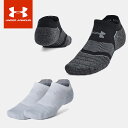☆アンダーアーマー メンズ レディース 靴下 UA エレベーテッド パフォーマンス ノーショー タブ ソックス 2足セット ARMOURDRY アーマードライ ...