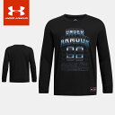 ★ネコポス アンダーアーマー クリアランス ジュニア Tシャツ 長袖 丸首 ロンティー UA カンファレンス チャンピオンズ ロゴ ロングスリーブ ルーズ コットン 軽量 吸汗速乾 ストレッチ性 通学 部活 クラブ トレーニング ライフスタイル ボーイズ 男子 1390014