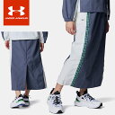 ★アンダーアーマー クリアランス レディース UA クリンクル ウーブン ロングスカート ルーズ はっ水 ドライ ポケット付 パンツ トレーニング ライフスタイ...