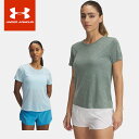 ☆ネコポス アンダーアーマー レディース Tシャツ 半袖 丸首 UA ローンチ カモ ショートスリーブ フィッティド ストレッチ 軽量 快適 リフレクトロゴ ラ...