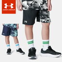 ☆ネコポス アンダーアーマー ジュニア ショートパンツ ハーフパンツ UA テック ウーブン グラフィック ショーツ ルーズ 軽量 快適 耐久性 ドローコード ウエストバンド ポケット付 クラブ 部活 通学 トレーニング アウトドア ボーイズ 男の子 1390018(4)