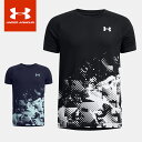 ★ネコポス アンダーアーマー ジュニア Tシャツ 半袖 丸首 UA テック グラフィック ショートスリーブ ルーズ 吸汗速乾 防臭 肌触り 背面メッシュ 快適 通気性 クラブ 部活 通学 トレーニング ランニング ボーイズ 男の子 1390035