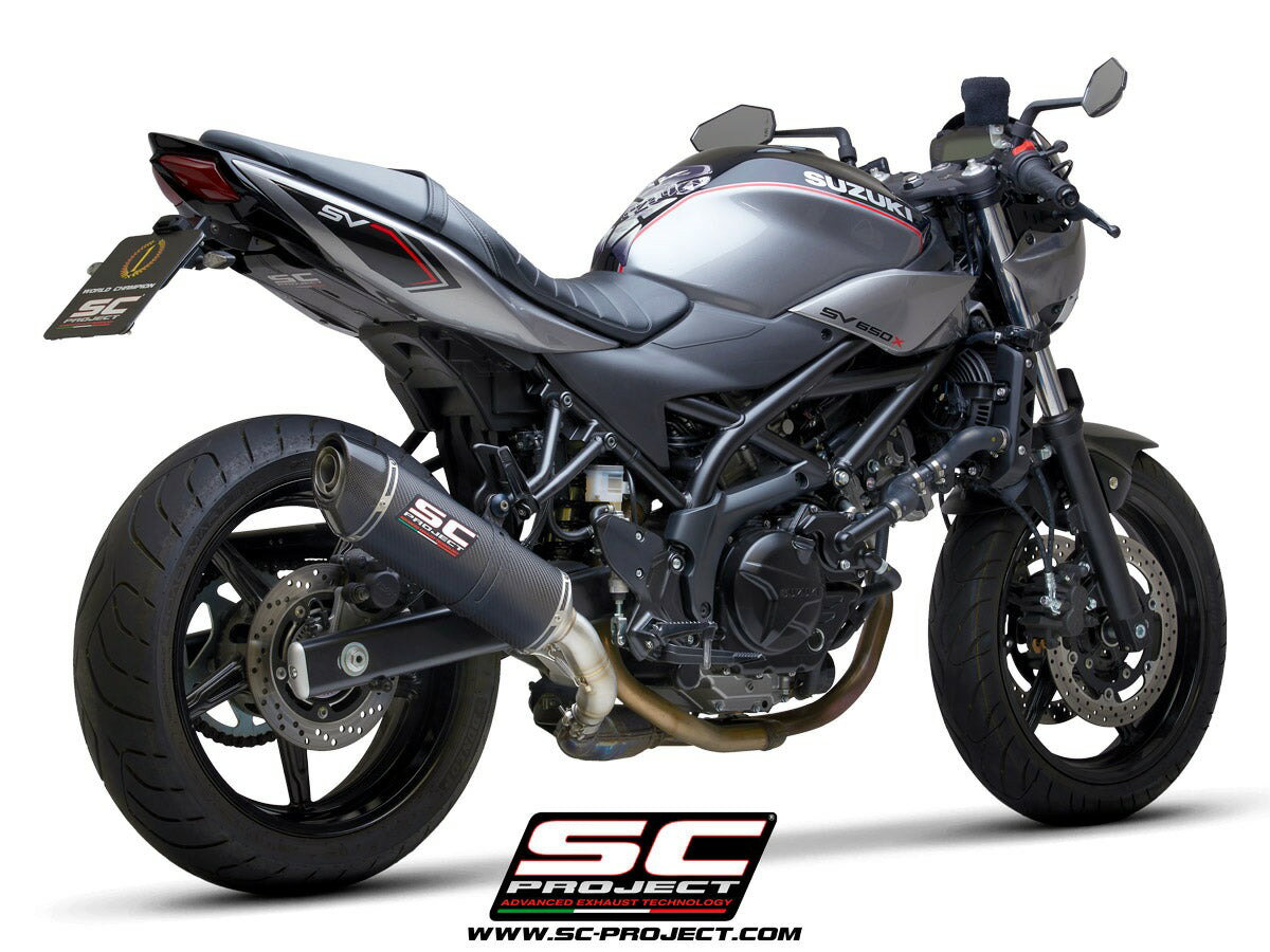【国内在庫あり】【正規輸入代理店】SC-PROJECT - オーバル スリップオンサイレンサー (公道走行可 / ユーロ4対応 / 純正キャタライザー対応) SUZUKI SV650 '16-20