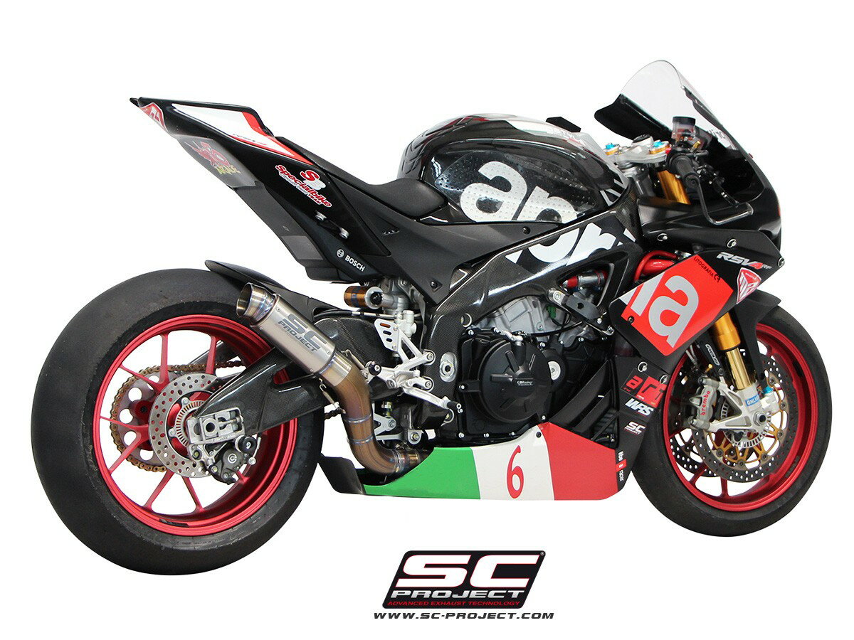 【正規輸入代理店】SC-PROJECT (SCプロジェクト) GP 70-R スリップオンサイレンサー & フルチタンリンクパイプ RSV4 / RF / RR '15-16