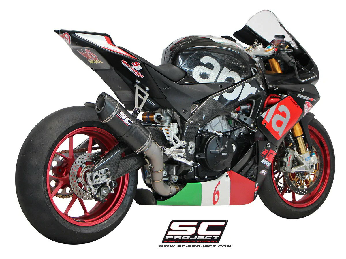 【正規輸入代理店】SC-PROJECT ( SCプロジェクト ) オーバル スリップオン サイレンサー APRILIA RSV4 / RF / RR '15-16