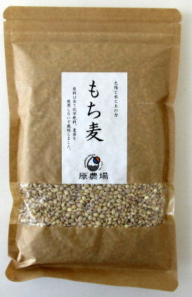 熊本県産 無農薬もち麦 300g×6個　熊本県 七城町 原農場 化学肥料不使用もち麦 農薬不使用もち麦 【ネコポス】