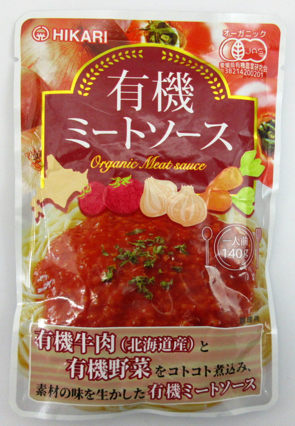 Rakuten - 光食品 有機ミートソース 140g（1人前）×3個 有機ソース 有機パスタソース ミートソースレトルト オーガニックミートソース 有機牛肉 有機野菜 【ポスト投函】