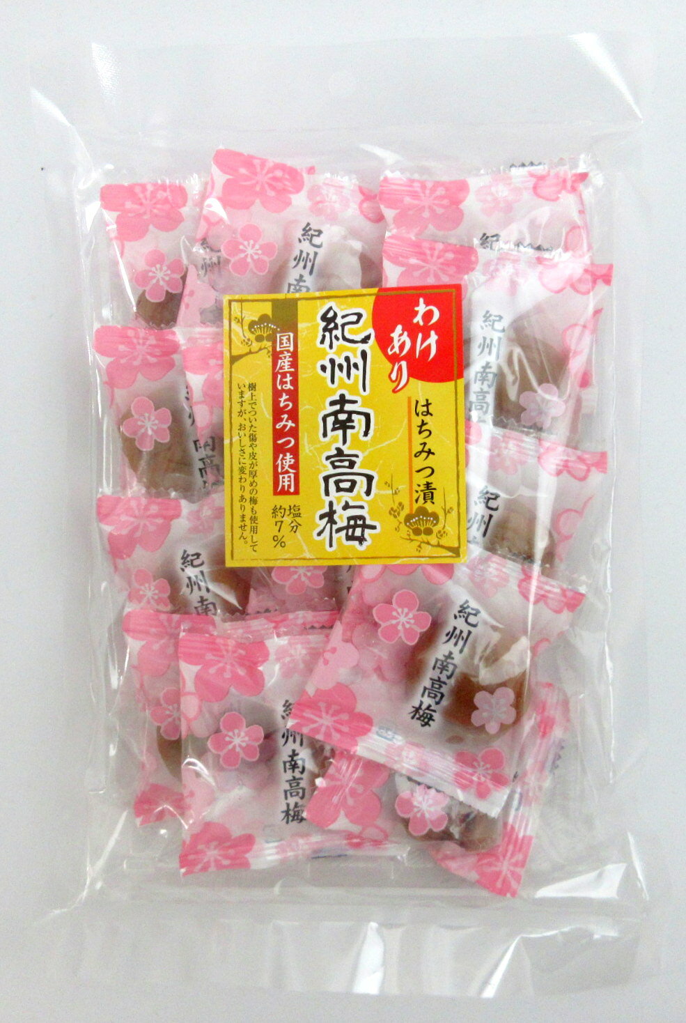 わけあり 紀州南高梅 はちみつ漬 個包装 （220g）×3袋 和歌山県 不動農園 はつみつ...