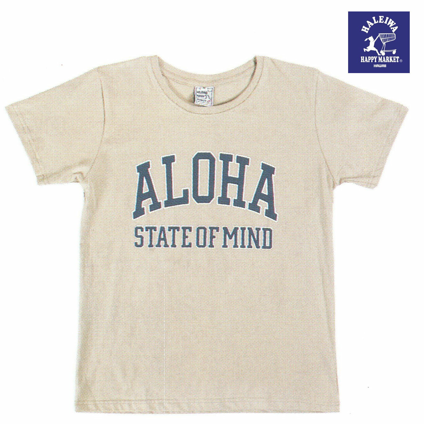 楽天インペリアルサーフHaleiwa Happy Market （ハレイワハッピーマーケット）メンズTシャツ HLOP-2212 ベージュ　M/L