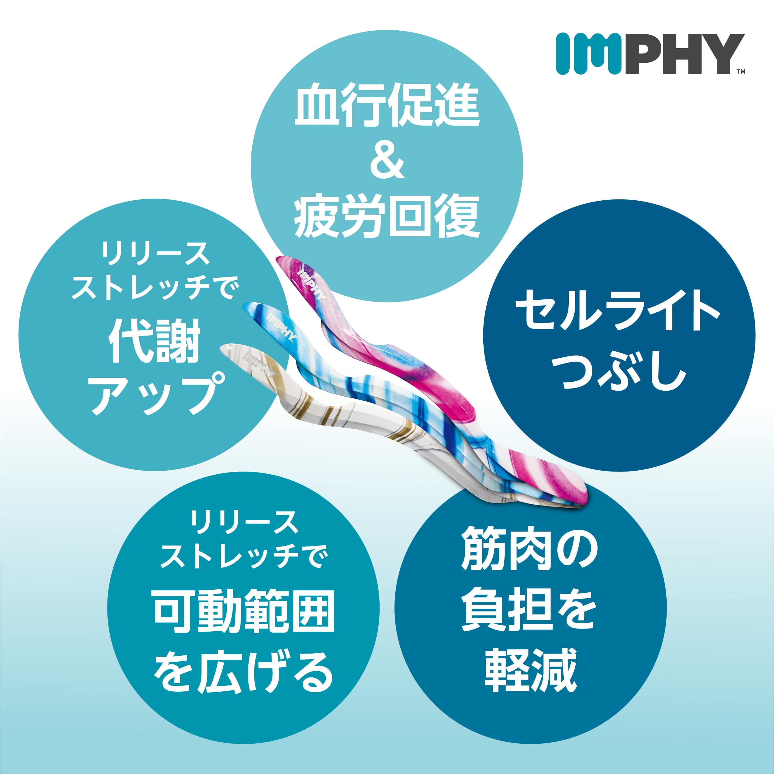 【公式】インフィリリーススティック(全3色)IMPHY筋膜リリース筋膜ストレッチマッサージかっさ特許構造3D構造エッジセルライト脚やせふくらはぎむくみ足痩せ筋肉腰痛肩こり姿勢疲労血行代謝解消グッズ