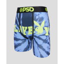 PLAYBOY - TIE DYE LOGO STANDARD LENGTH プレイボーイ ピーエスディー メンズ パンツ ボクサーパンツ マイクロメッシュポーチ 通気性抜群 ムレない 7インチ アンダーウェア 下着 おしゃれ オシャレ ギフト プレゼント　派手