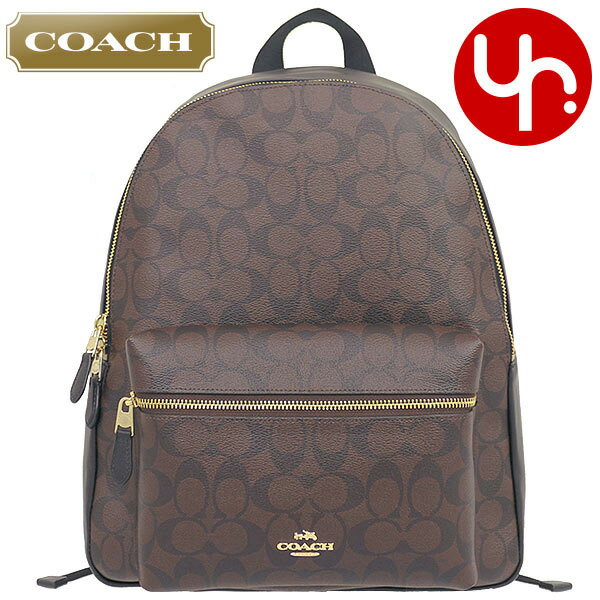 コーチ ビジネスリュック レディース コーチ COACH バッグ リュック F58314 ブラウン×ブラック 特別送料無料 コーチ チャーリー シグネチャー PVC レザー バックパック アウトレットレディース ブランド 通販 通勤 旅行