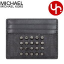 マイケル・コース 定期入れ メンズ マイケルコース MICHAEL KORS 小物 カードケース 36T7LMND1V ブラック メンズ レディース 特別送料無料 ジェット セット シグネチャー スタッズ メンズ トール カード ケース アウトレット ブランド 通販