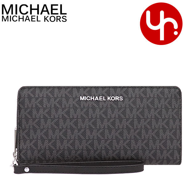 マイケル・コース 長財布 レディース マイケルコース MICHAEL KORS 財布 長財布 35H8STVT3B ブラック×ブラック 特別送料無料 ジェット セット トラベル シグネチャー トラベル コンチネンタル ラウンド ジップ アウトレット レディース ブランド 通販