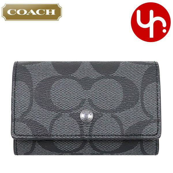 コーチ（COACH) コーチ COACH 小物 キーケース F78675 チャコール 特別送料無料 シグネチャー 5連 キーケース アウトレット メンズ レディース ブランド 通販