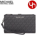 マイケルコース MICHAEL KORS 財布 二つ折り財布 35F8STVW0B ブラック 特別送料無料 ジェット セット トラベル シグネチャー ラージ ダ...