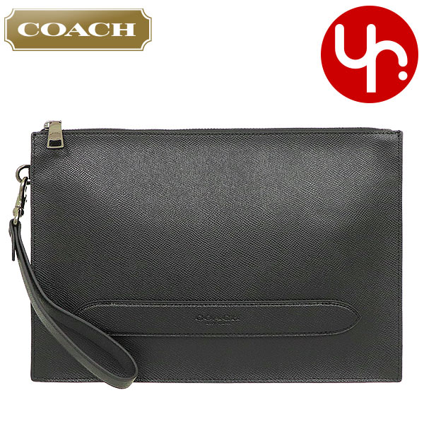 ハンドバッグ コーチ COACH バッグ ハンドバッグ F68154 ブラック 特別送料無料 クロスグレーン レザー ストラクチャード ポーチ アウトレット メンズ レディース ブランド 通販