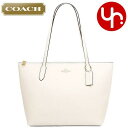 コーチ COACH バッグ トートバッグ F04454 4454 チョーク 特別送料無料 ラグジュアリー クロスグレーン レザー ジップ トップ トート アウトレットレディース ブランド 通販 通勤