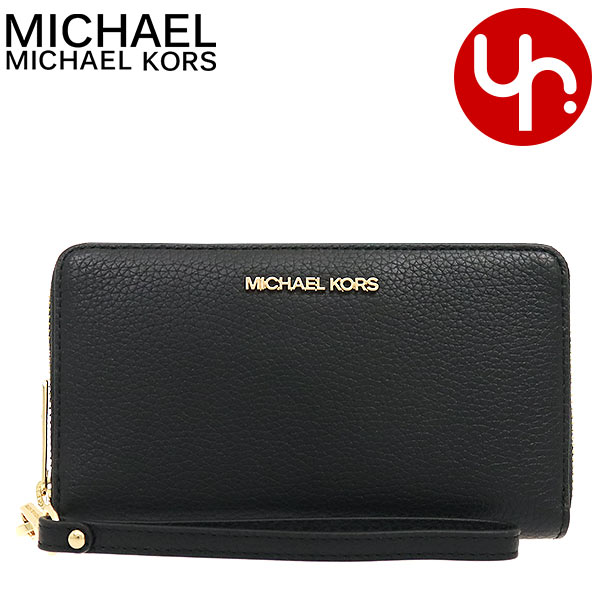 マイケル・コース 二つ折り財布 レディース マイケルコース MICHAEL KORS 財布 二つ折り財布 35S9GTVE7L ブラック 特別送料無料 ジェット セット トラベル レザー ラージ フラット マルチファンクション フォン ウォレット アウトレット レディース ブランド 通販