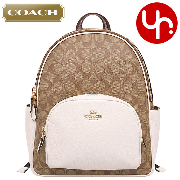 コーチ コーチ COACH バッグ リュック F05671 5671 カーキ×チョーク 特別送料無料 ラグジュアリー シグネチャー PVC レザー コート バックパック アウトレット品レディース ブランド 通販 旅行