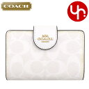 【訳あり品】コーチ COACH 財布 二つ折り財布 FC0082 C0082 チョーク×グレイシャーホワイト 特別送料無料 ラグジュアリー シグネチャー PVC レザー ミディアム コーナー ジップ ウォレット アウトレット品レディース ブランド 通販 L型 2024SS