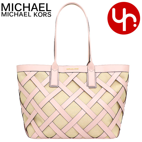 マイケルコース 帆布・キャンバス トートバッグ レディース マイケルコース MICHAEL KORS バッグ トートバッグ 35T1G4ST3C パウダーブラッシュ 特別送料無料 シエナ イントレチャート レザー キャンバス ラージ トート アウトレット品 レディース ブランド 通販