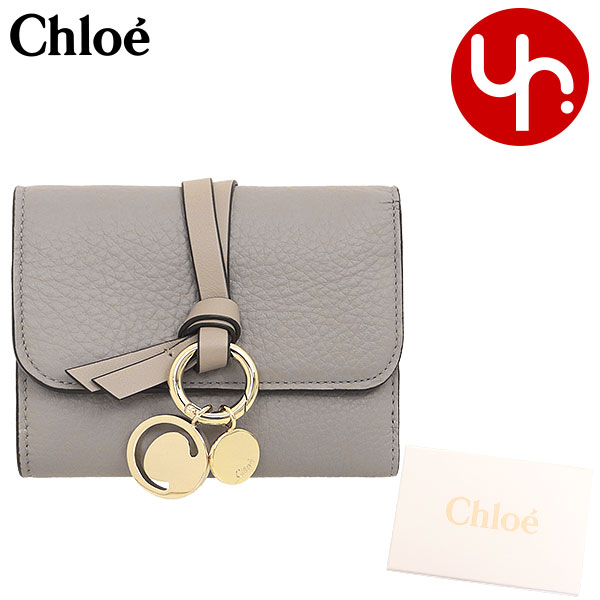 クロエ chloe 財布 三つ折り財布 CHC21WP945 F57 カシミアグレー 特別送料無料 ALPHABET アルファベット レザー スモール トリフォール..