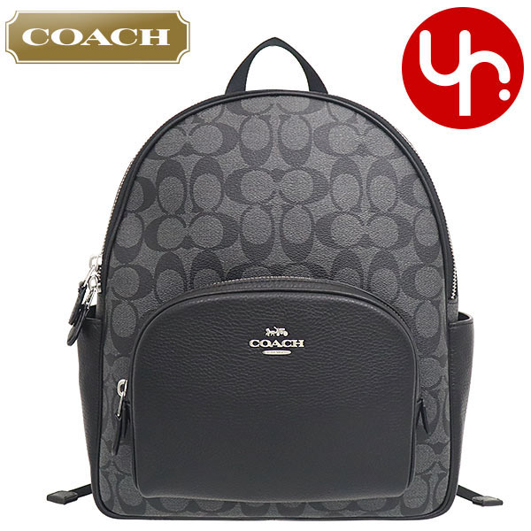 コーチ COACH バッグ リュック F05671 5671 グラファイト×ブラック 特別送料無料 ラグジュアリー シグネチャー PVC レザー コート バックパック アウトレット品 レディース ブランド 通販 旅行