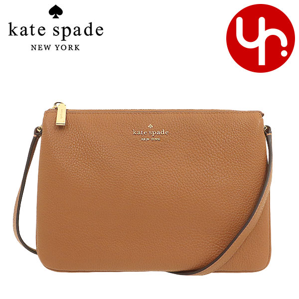 ケイトスペード　ポシェット ケイトスペード kate spade バッグ ショルダーバッグ WKR00448 ウォームジンジャーブレッド 特別送料無料 レイラ ペブルド レザー トリプル ガセット クロスボディー アウトレット品 レディース ブランド 通販 斜めがけ