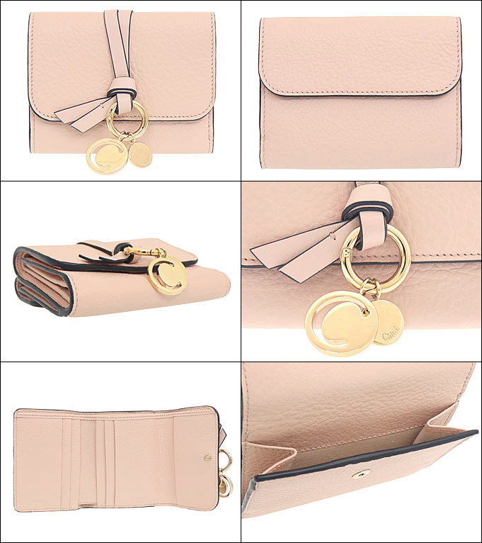クロエ chloe 財布 三つ折り財布 CHC21WP945 F57 セメントピンク 特別送料無料 ALPHABET アルファベット レザー スモール トリフォールド ウォレット レディース ブランド 通販