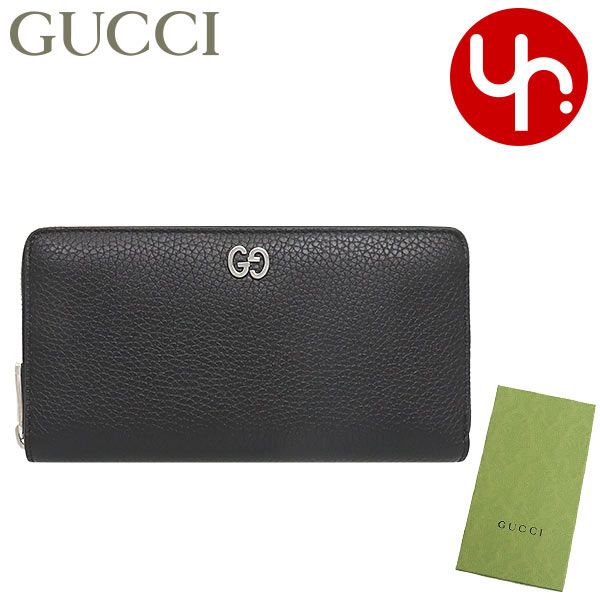 グッチ 長財布（メンズ） グッチ GUCCI 財布 長財布 473928 A7M0N ブラック メンズ 特別送料無料 ドリアン カーフ レザー メタル GG ラウンド ジップ ウォレット ブランド 通販