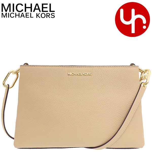 マイケル・コース 革ショルダーバッグ レディース マイケルコース MICHAEL KORS バッグ ショルダーバッグ 35H1G9TC8L ビスク 特別送料無料 トリシャ ペブルド レザー ミディアム トリプル コンパートメント クロスボディー アウトレット品 レディース ブランド 通販 斜めがけ