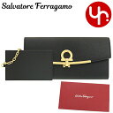 サルヴァトーレ フェラガモ 革財布 レディース サルヴァトーレ フェラガモ Salvatore Ferragamo 財布 長財布 22 D150 ネロ 特別送料無料 ガンチーニ クリップ クロージャー カーフ レザー ロング ウォレット カードケース付き レディース ブランド 通販