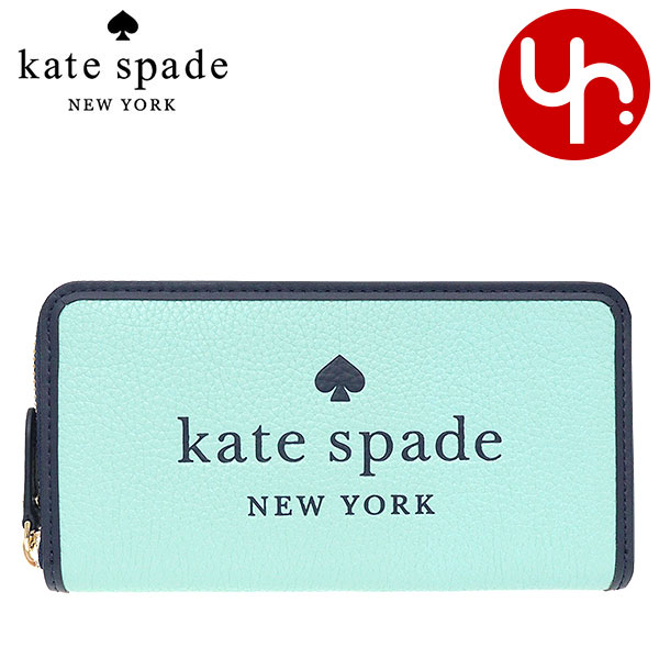 ケイト・スペード ニューヨーク 財布（レディース） ケイトスペード kate spade 財布 長財布 K7179 プールサイドマルチ 特別送料無料 エラ カラーブロック ペブルド レザー ロゴ ラージ コンチネンタル ラウンド ジップ ウォレット アウトレット品 レディース ブランド 通販