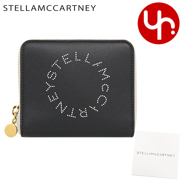 ステラ マッカートニー ミニ財布 レディース ステラマッカートニー STELLA McCARTNEY 財布 二つ折り財布 7P0009 W8856 ブラック 特別送料無料 ステラ ロゴ バイカラー アルター マット エコ フェイクレザー ジップ アラウンド ミニ ウォレット レディース ブランド 通販