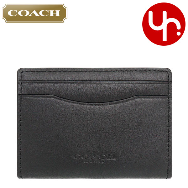 コーチ 定期入れ コーチ COACH 小物 カードケース F91661 91661 ブラック メンズ 特別送料無料 マグネティック レザー カード ケース アウトレット品 ブランド 通販