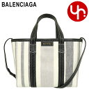 バレンシアガ BALENCIAGA バッグ トートバッグ 671404 2107S ライトグレー×ダークグレーブラック 特別送料無料 バルベス ナイロン ラフィア ストライプ EAST WEST スモール ショッパー バッグ レディース ブランド 通販 斜めがけ