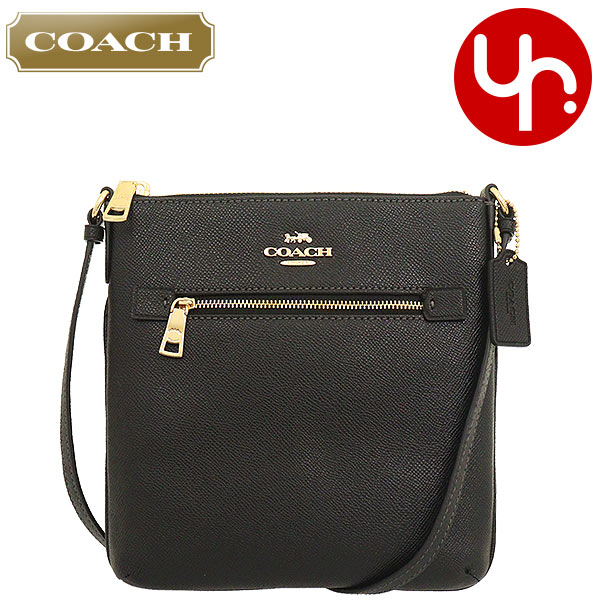 楽天インポートコレクションYR メンズコーチ COACH バッグ ショルダーバッグ FCE871 CE871 ブラック 特別送料無料 ラグジュアリー クロスグレーン レザー ミニ ローワン ファイル バッグ アウトレット品 レディース ブランド 通販 斜めがけ