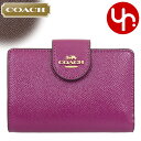 コーチ COACH 財布 二つ折り財布 FCF233 CF233 ダークマジェンタ 特別送料無料 ラグジュアリー パテント クロスグレーン レザー ミディアム コーナー ジップ ウォレット アウトレット品 レディース ブランド 通販 L型