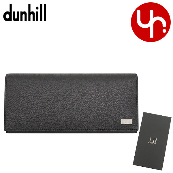 ダンヒル 長財布（メンズ） ダンヒル Dunhill 財布 長財布 DU19F2910AV ブラック メンズ 特別送料無料 アヴォリティーズ レザー メタル ロゴ プレート フラップ コート ウォレット ブランド 通販