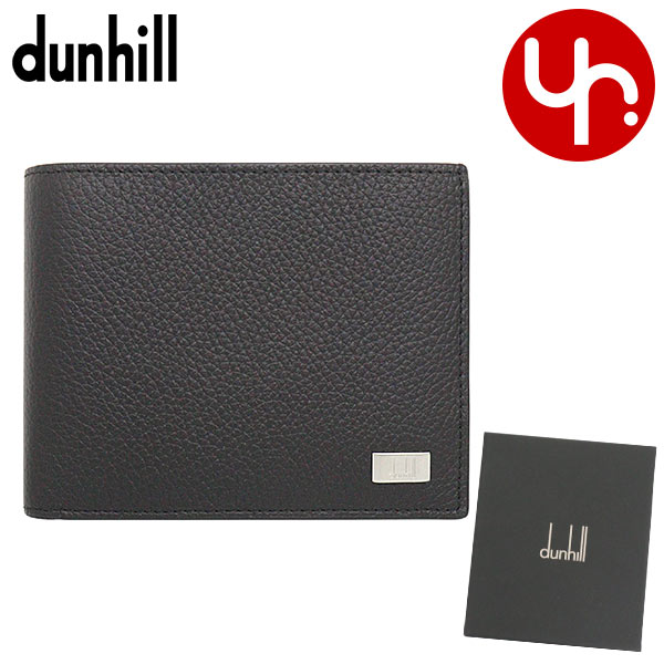 アボリティーズ ダンヒル Dunhill 財布 二つ折り財布 DU19F2932AV ブラック 特別送料無料 アヴォリティーズ レザー ガンメタル ロゴ プレート コインパース ビルフォールド ウォレット メンズ ブランド 通販